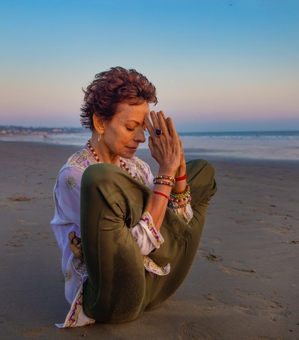Yoga Pose on Beach
